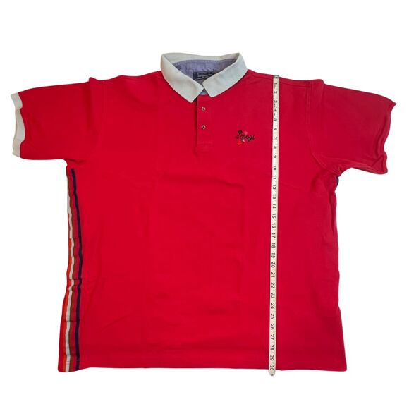 Coogi Polo Mens 4X Red Embroidered Retro Preppy Golf Short Sleeve Hip Hop Shirt - Picture 4 of 13